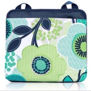 THIRTY ONE BAGS Oh Snap Pocket Set of 3 Fabulous Floral Navy Blue EUC NLA